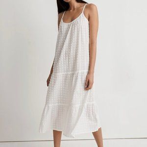 Madewell Swiss Dot Cover-Up Tiered Maxi Dress